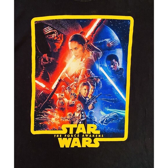 STAR WARS T-Shirt The Force Awakens Movie Galaxy Premiere Collection Size Large - Picture 3 of 11